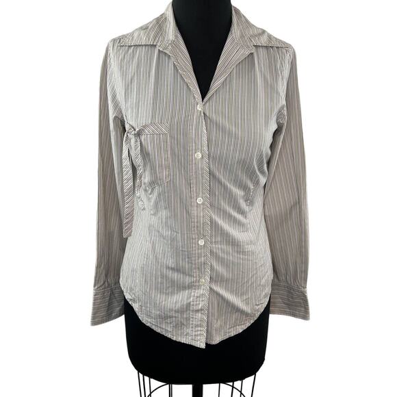 PAUL SMITH Gray Pink Stripe Long Sleeve Button Down Collared Shirt Size EU 40 - Picture 1 of 6